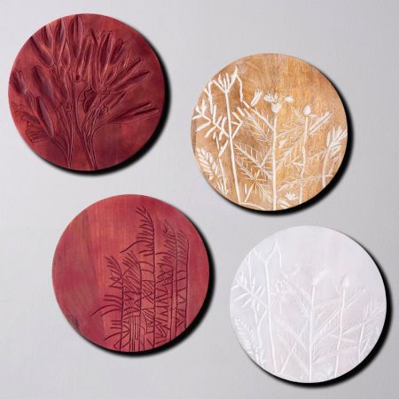 Natural Weave Wall Plate Set of 4